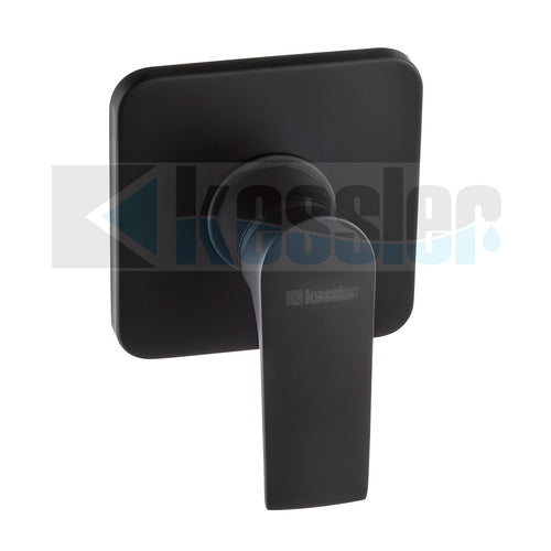 Brass Matt Black Square Shower Mixer - 10 year Warranty
