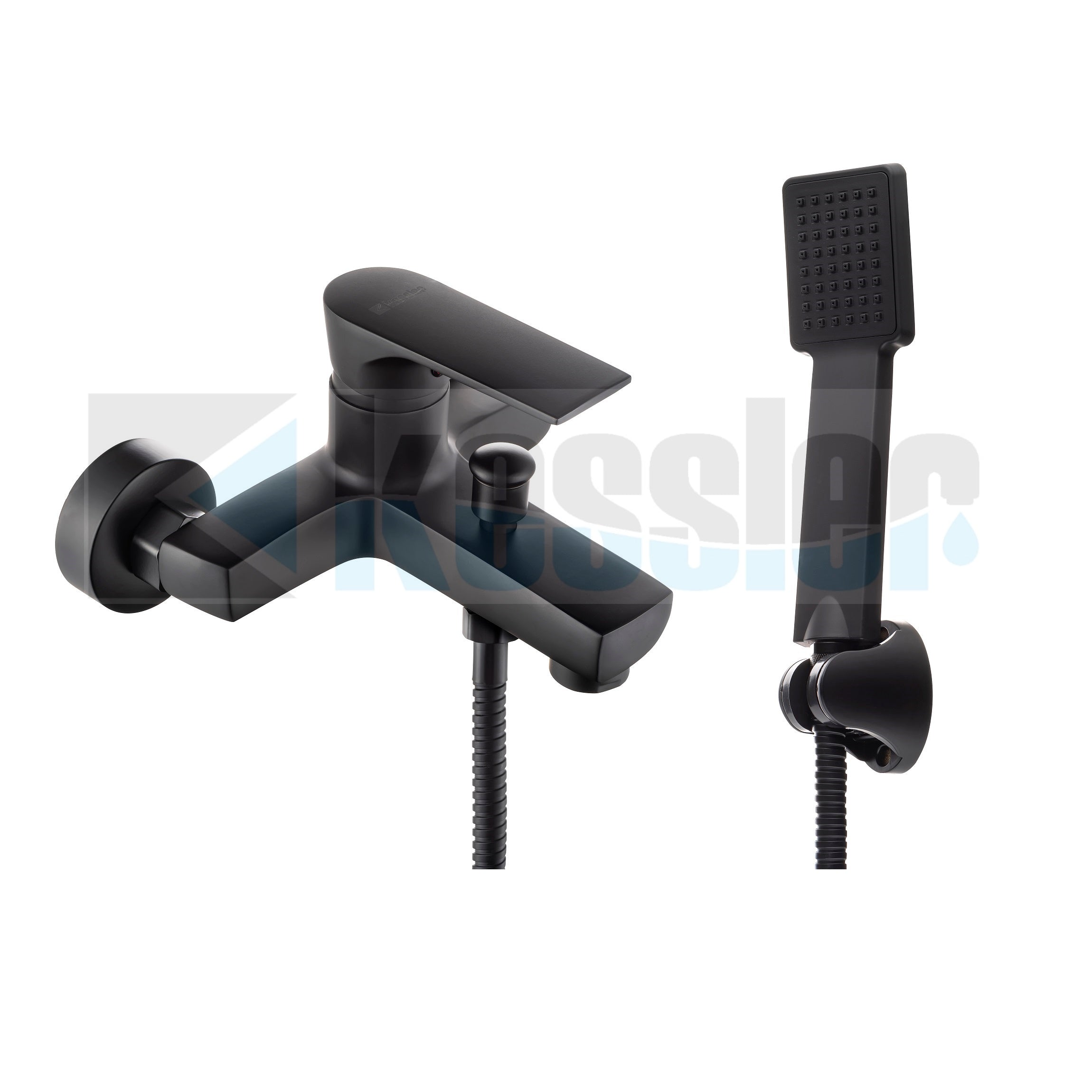 Brass Matt Black Bath Mixer - 10 year Warranty
