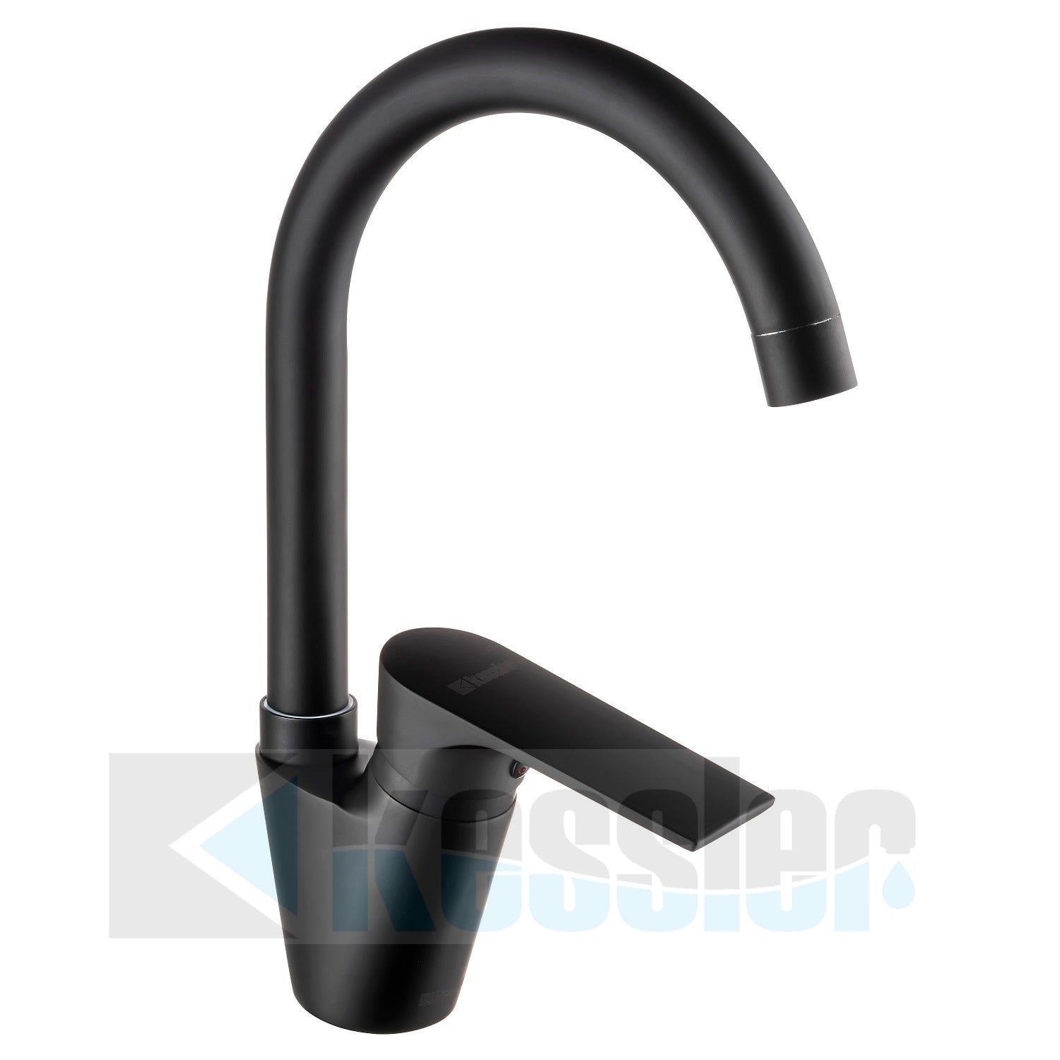 Brass Matt Black Square Kitchen Deck Mixer - 10 Year Warranty