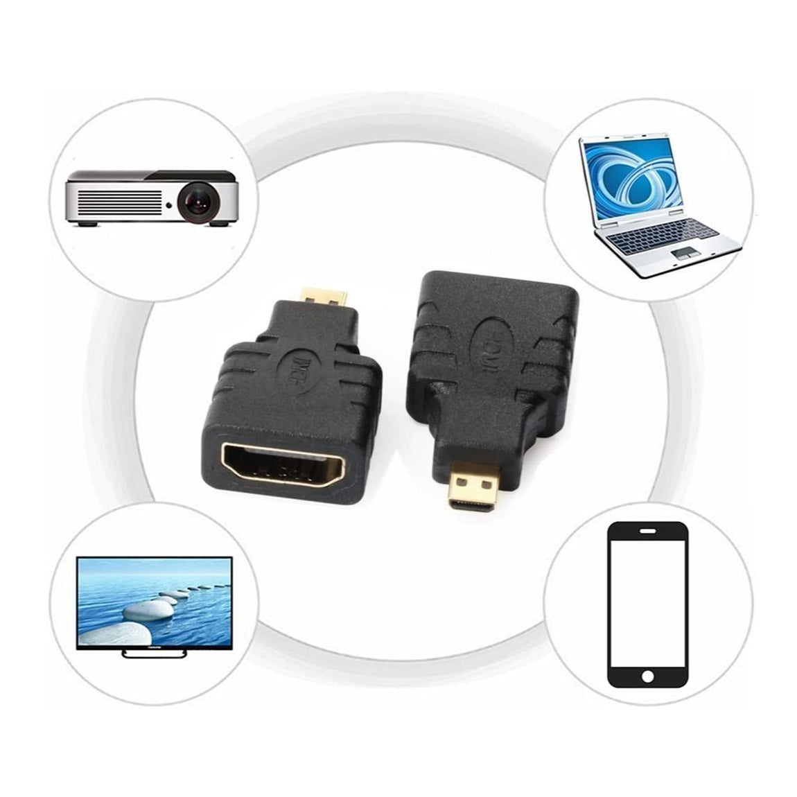 Micro HDMI (M) to HDMI (F) Adapter