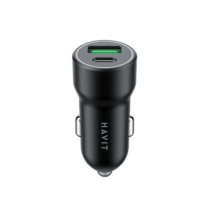 HV-CC613 | Havit PD20W+QC3.0 Car Charging Head - Black