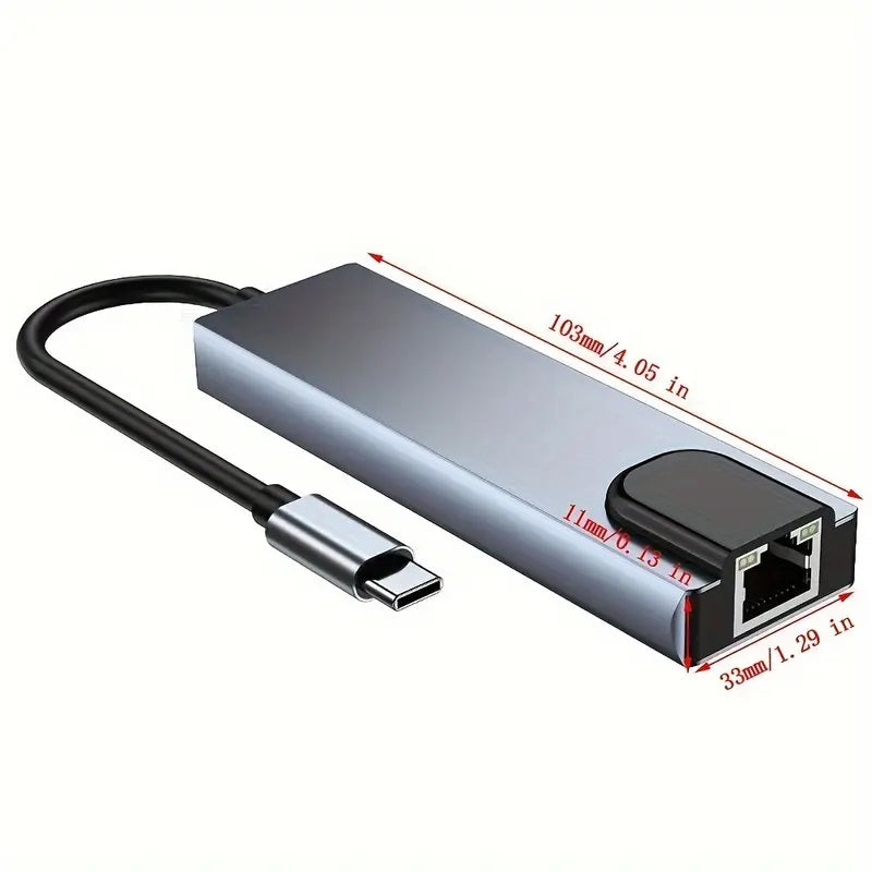 5 in 1 HUB | LAN + Type-C + 2xUSB + HDMI