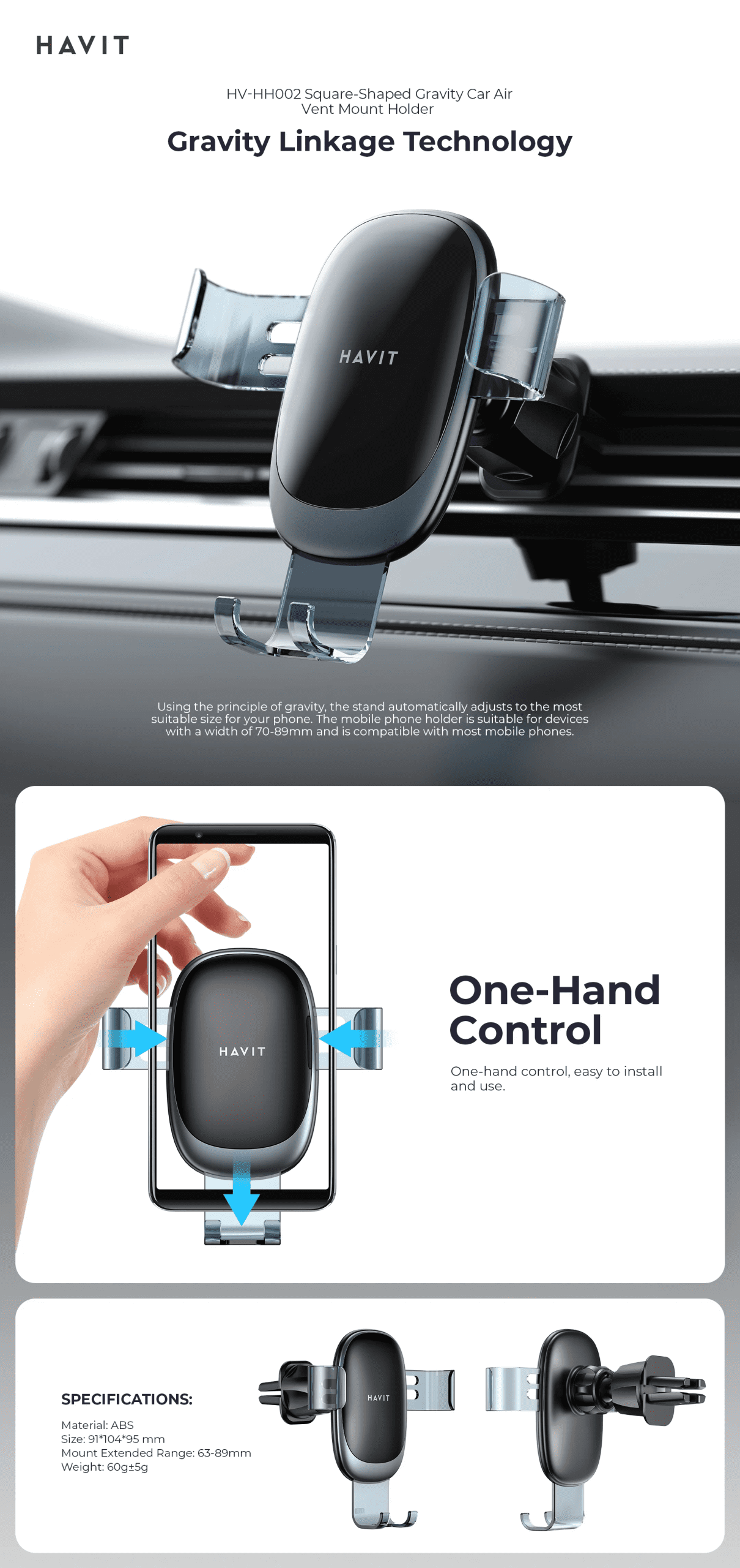 HAVIT Phone Holder HH002 Car