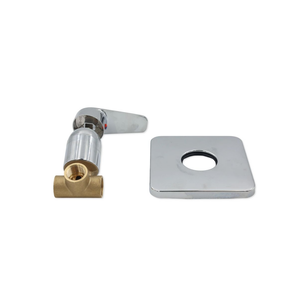 AIYI Square Concealed Single Lever Shower Mixer - Polished Chrome (AY406-092)