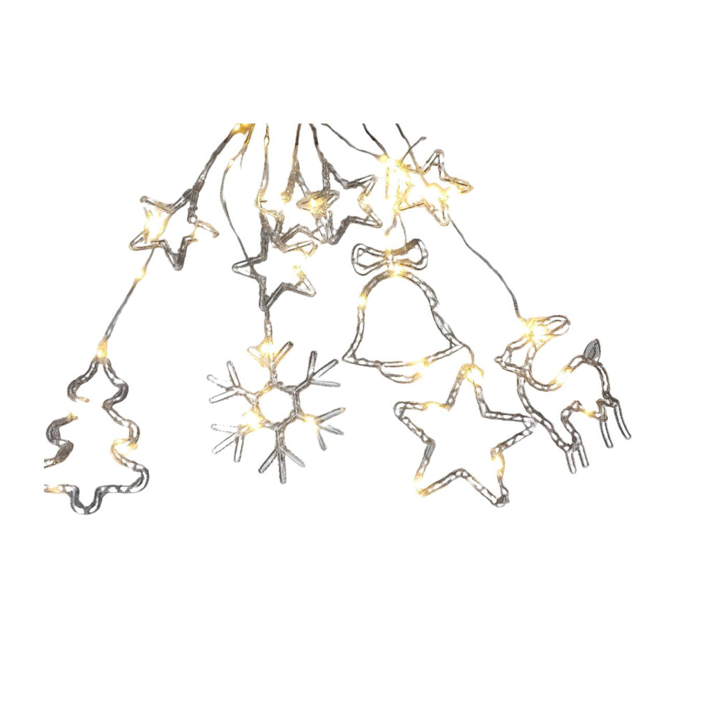 AT-200 Star & Bell LED Curtain Christmas Lights – Indoor Outdoor Décor