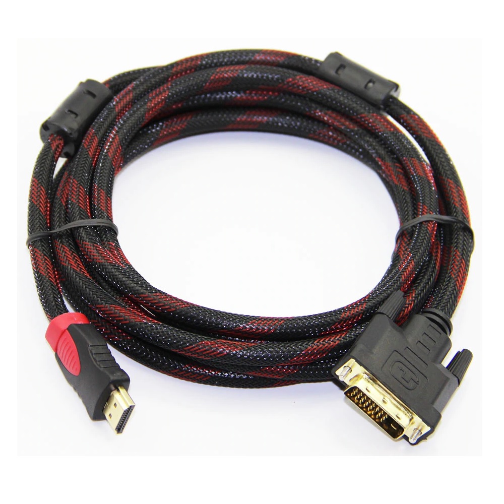 HDMI to DVI Braided Cable – 1.8M – Techno City