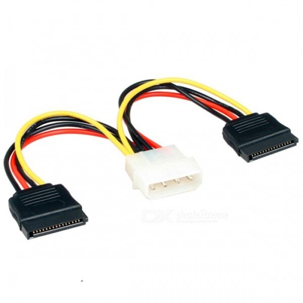 SATA-Dual-Power-Cable-3.jpg SATA Power Cable Double Head - 18CM