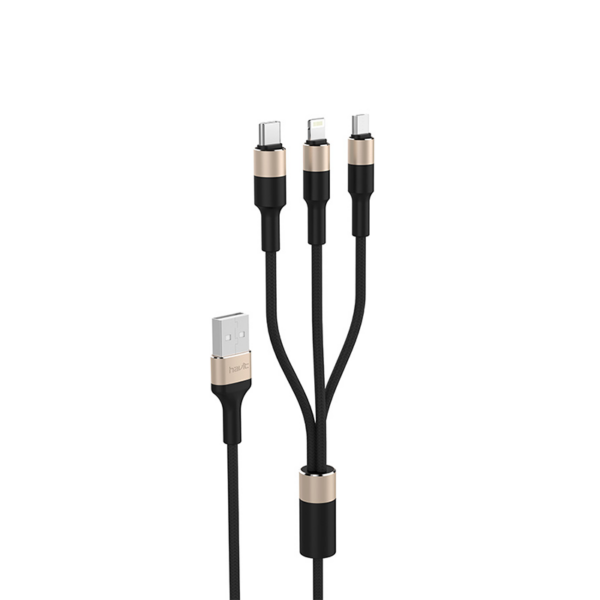 HV-H691 | Havit 3 in 1 Data Transfer Cable - Gold