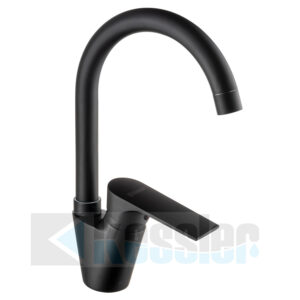 BS- 1509 Brass Matt Black Square Kitchen Deck Mixer - 10 Year Warranty