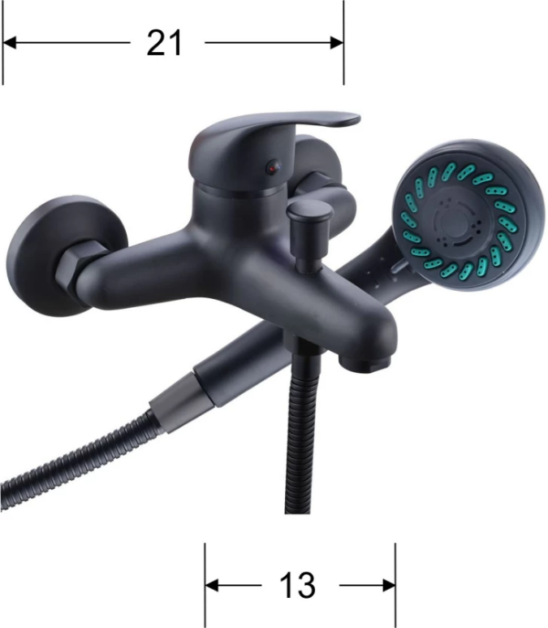 imgi_26_box-1-ay406-093-matte-black-bath-mixer-tap-with-shower-aiyi-original-imahcszasbgt25fm Bath Mixer with Handheld Shower and Hose (AY406-093) - Matt Black