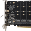 imgi_212_610Qh-x8I2L._AC_SL1500_ M.2 NVMe SSD (4-Port ) to PCIe (16 Slot) Expansion Adapter Card (PH44)